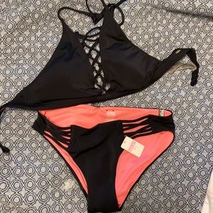 Pink two piece bikini